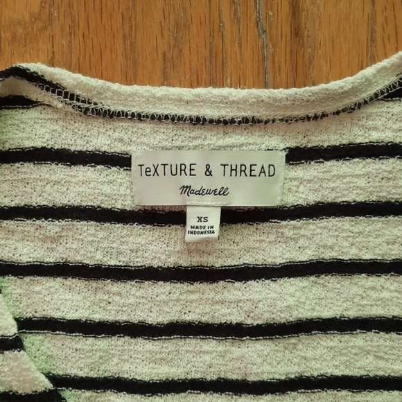 Madewell Stripped Wrap Tie Shirt - Picture 2 of 7